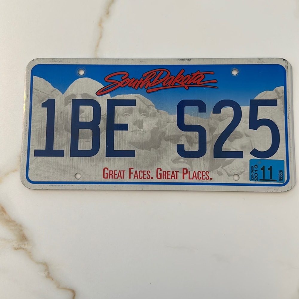 South Dakota  license plate
